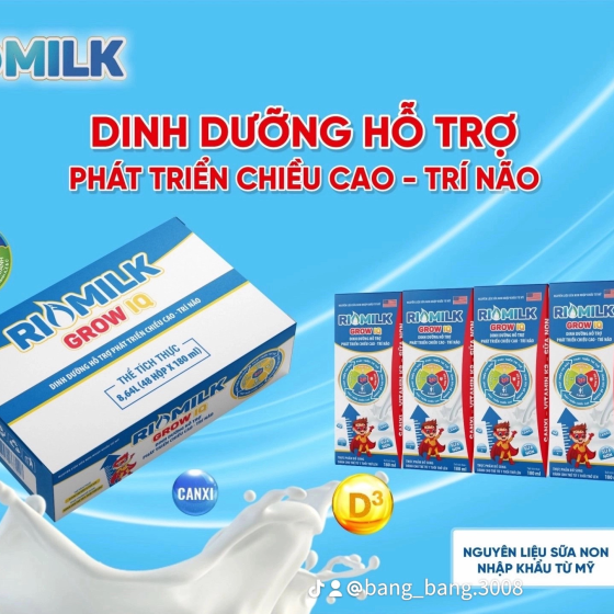 Sữa Pha Sẵn Rio Milk Grow IQ 110ml 
