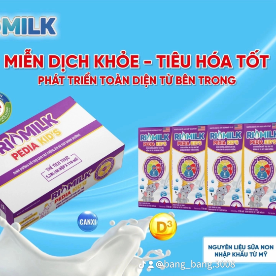 Sữa Phan Sẵn Rio Milk PEDIA KID'S 110ml