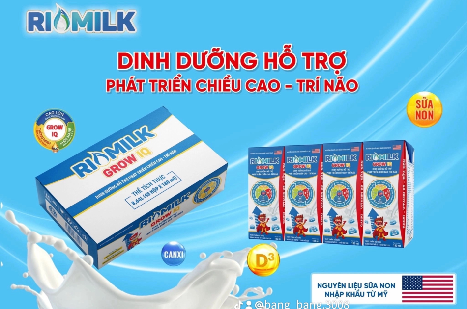 Sữa Pha Sẵn Rio Milk Grow IQ 110ml 